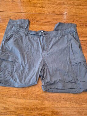 REI Co-Op Womens Gray Convertible Hiking Pants  Adjustable Waist Belt Size 22W